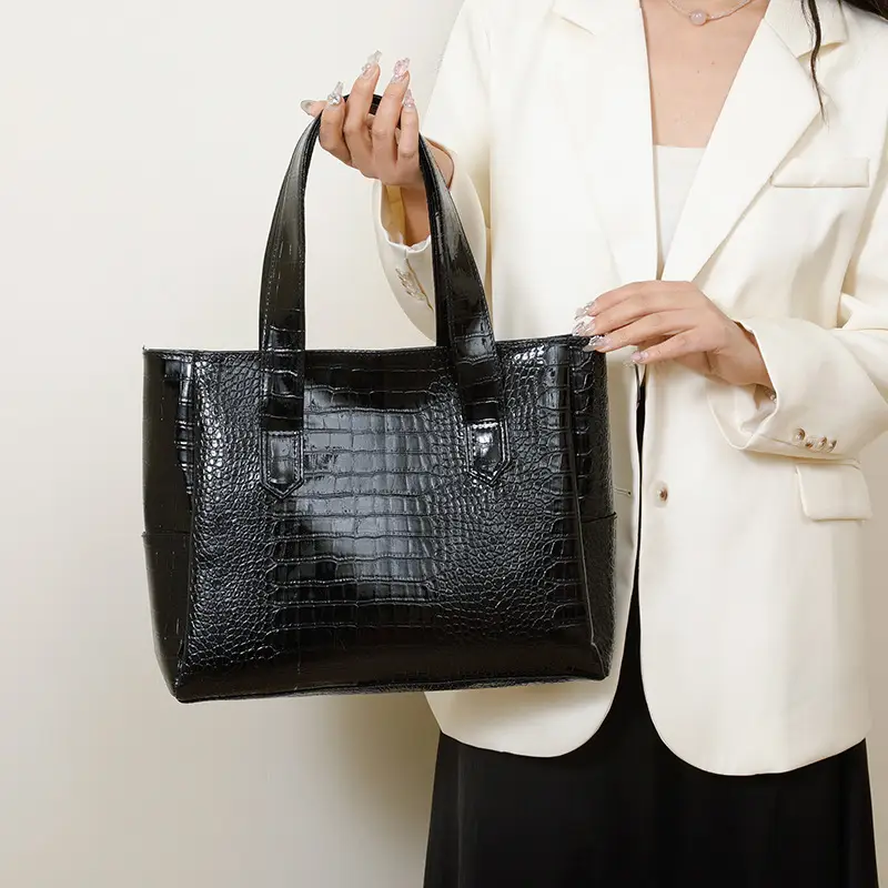 Red Croc PU Leather Crossbody Bag for Women