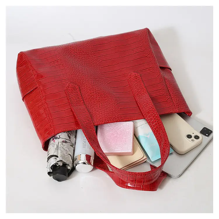 Red Croc PU Leather Crossbody Bag for Women — feature 21
