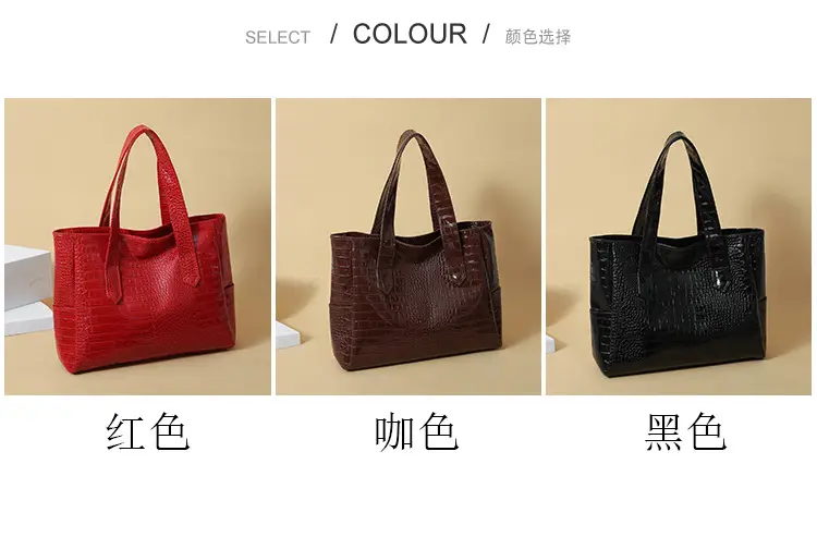 Red Croc PU Leather Crossbody Bag for Women — feature 3
