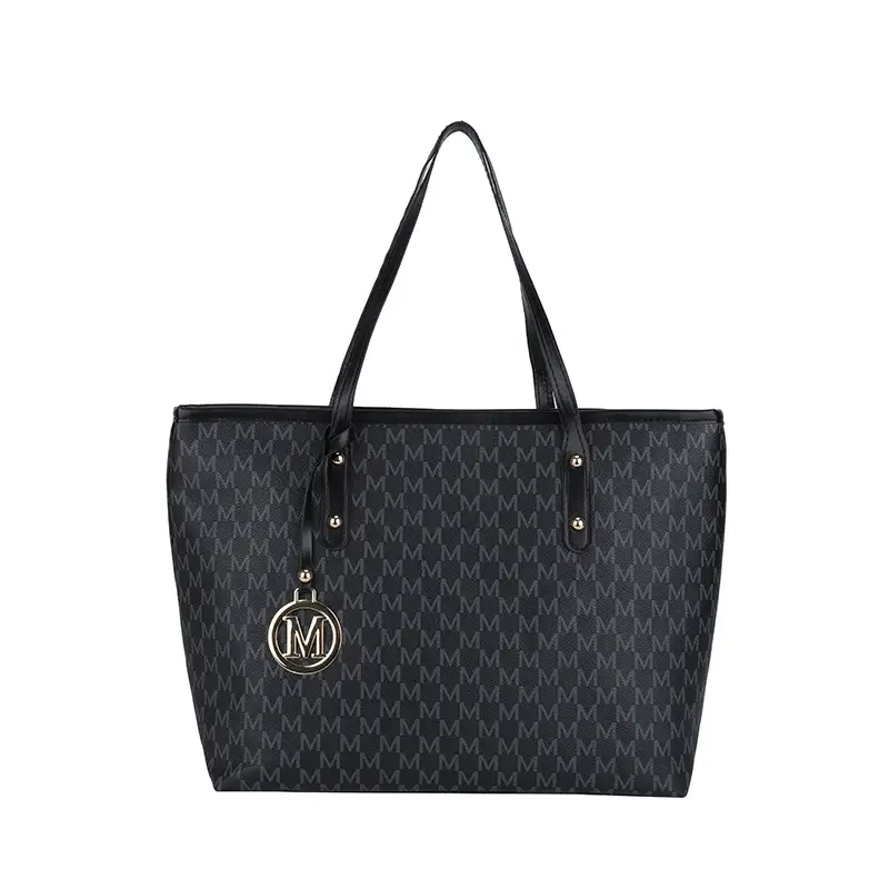 Women's Monogram Canvas Commuter Tote Bag Large Capacity - Image 9