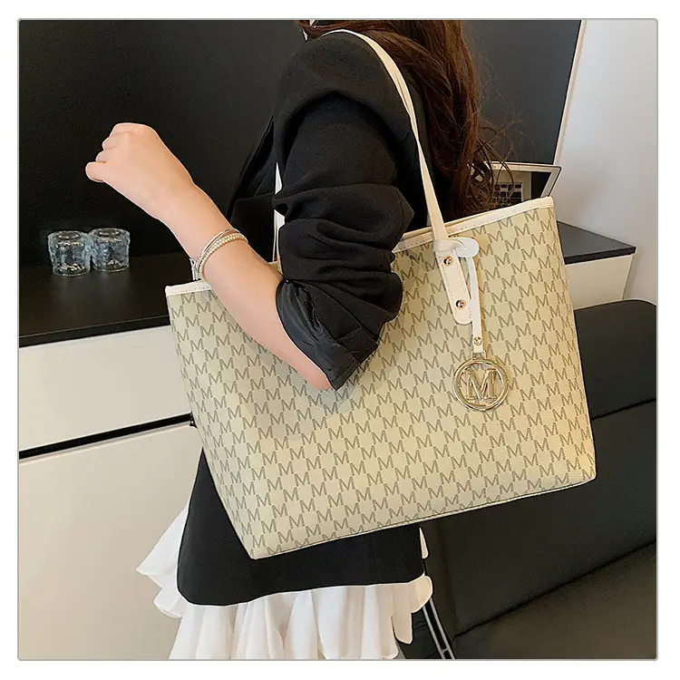 Women's Monogram Canvas Commuter Tote Bag Large Capacity — feature 33
