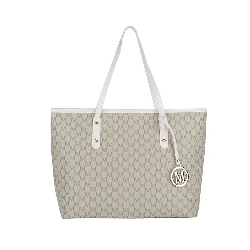 Women's Monogram Canvas Commuter Tote Bag Large Capacity - Image 2