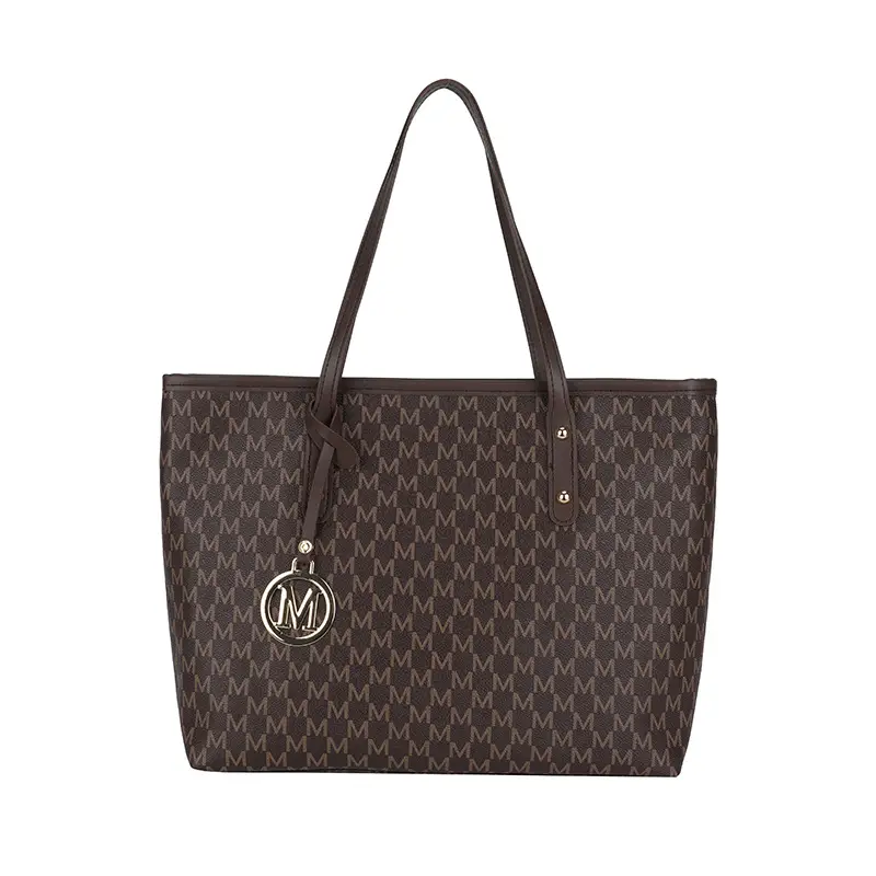 Women's Monogram Canvas Commuter Tote Bag Large Capacity - Image 4