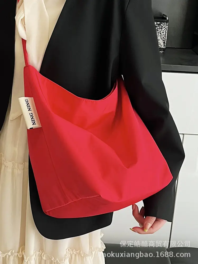 Women Red Nylon Shoulder Bag Large Capacity 2025 - Image 2