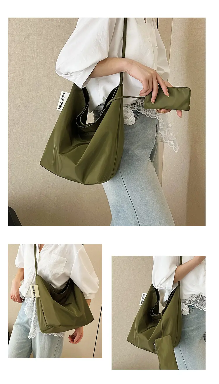 Women Red Nylon Shoulder Bag Large Capacity 2025 — feature 12