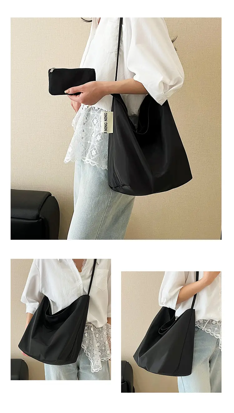 Women Red Nylon Shoulder Bag Large Capacity 2025 — feature 13