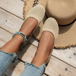 Summer New Style Women's Casual Shoes, Round-Toe Flat Shallow Slip-On Casual Shoes, 2026 New Model