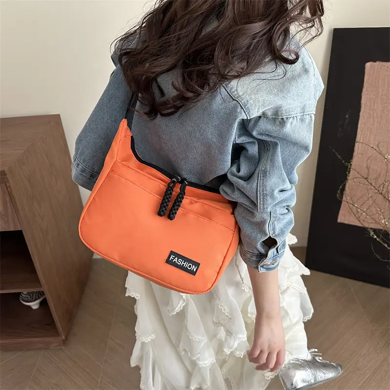 Pink Casual Shoulder Bag for Women with Black Strap - Image 8