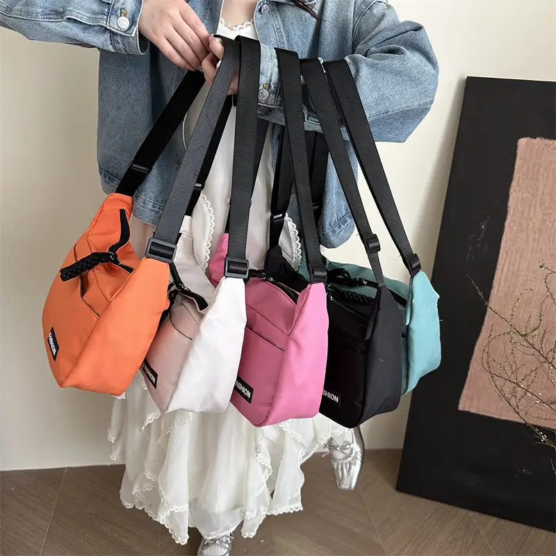 Pink Casual Shoulder Bag for Women with Black Strap - Image 9