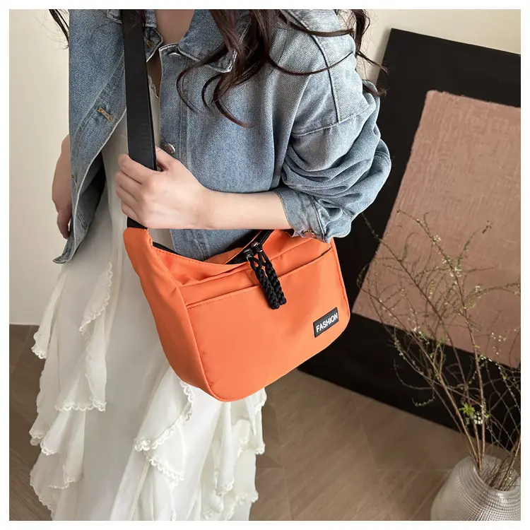 Pink Casual Shoulder Bag for Women with Black Strap — feature 11