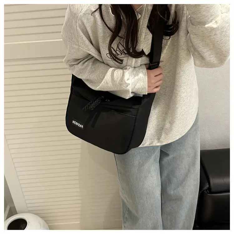 Pink Casual Shoulder Bag for Women with Black Strap — feature 14