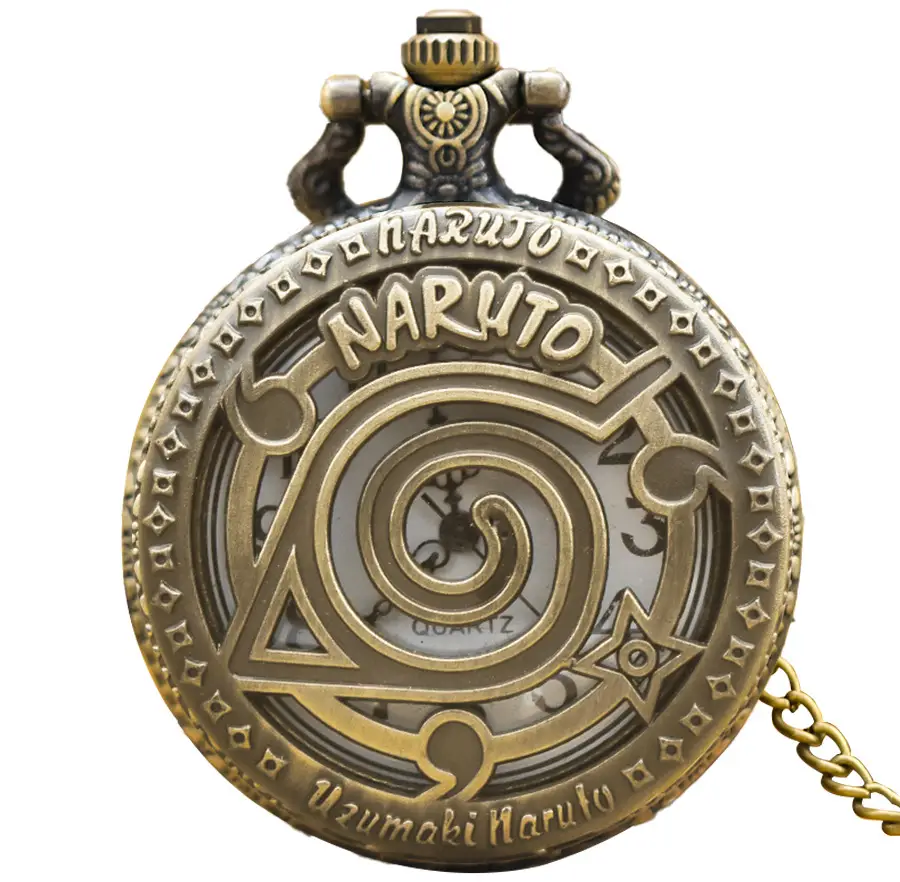 Naruto Cross-Border Pocket Watch with Spiral Design