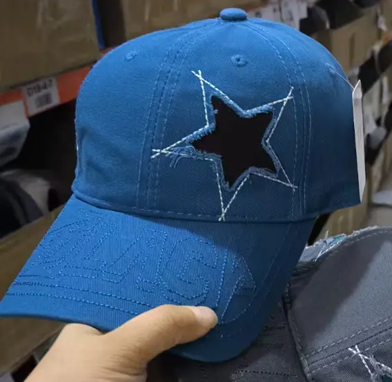 Women Star Rip Baseball Cap Spring Summer Casual Letter Embroidered - Image 2
