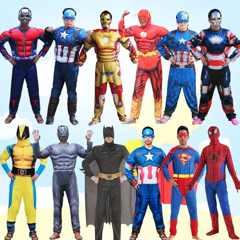 Wolverine Costume One-Piece Cosplay Halloween Children's Day Muscle Suit Stage Performance Suit for Men and Adults - Image 23