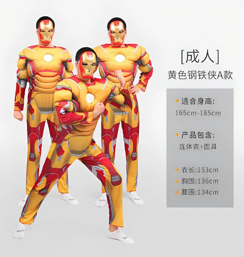 Wolverine Costume One-Piece Cosplay Halloween Children's Day Muscle Suit Stage Performance Suit for Men and Adults - Image 11