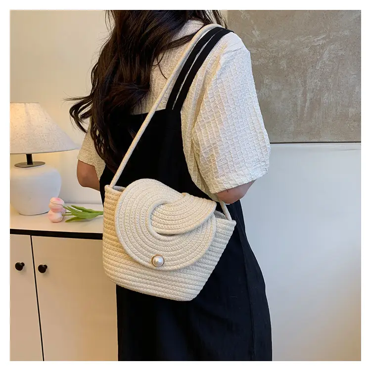 Pearl Flap Crossbody Bag Women Casual Mini Beach Bag — feature 26