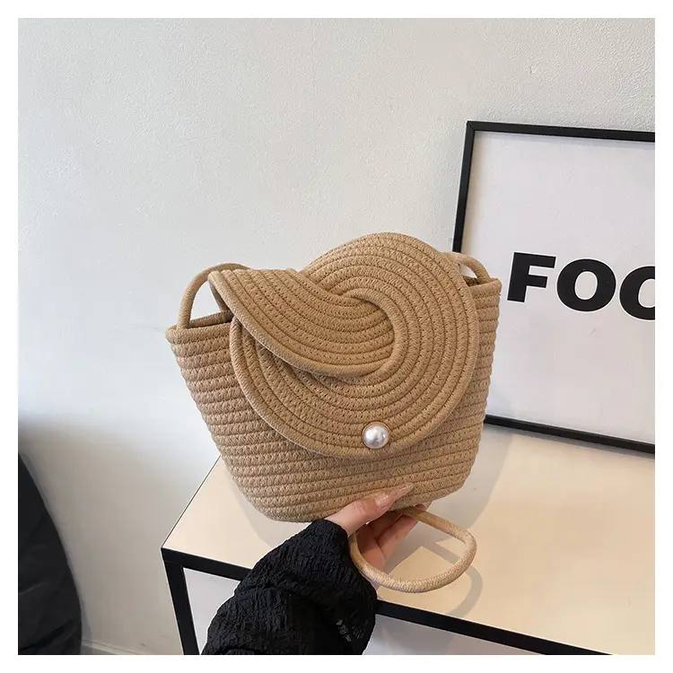 Pearl Flap Crossbody Bag Women Casual Mini Beach Bag — feature 29