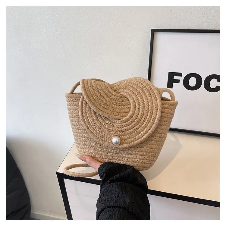 Pearl Flap Crossbody Bag Women Casual Mini Beach Bag — feature 30