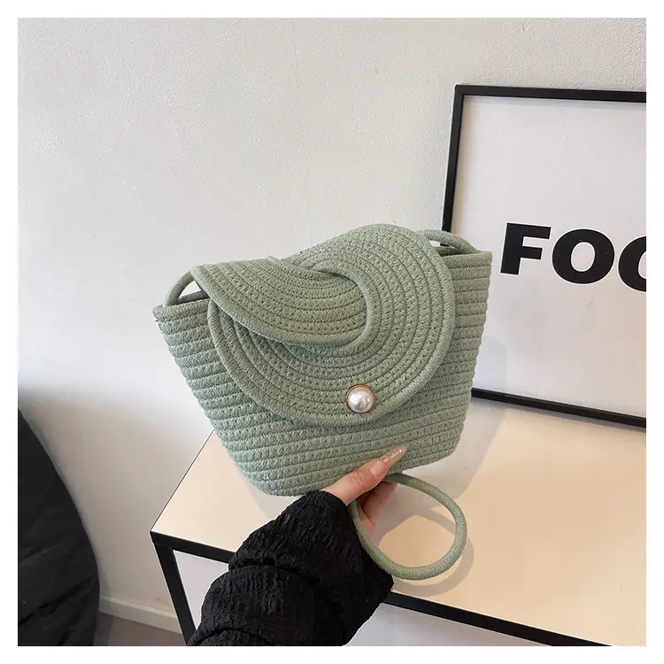 Pearl Flap Crossbody Bag Women Casual Mini Beach Bag — feature 32