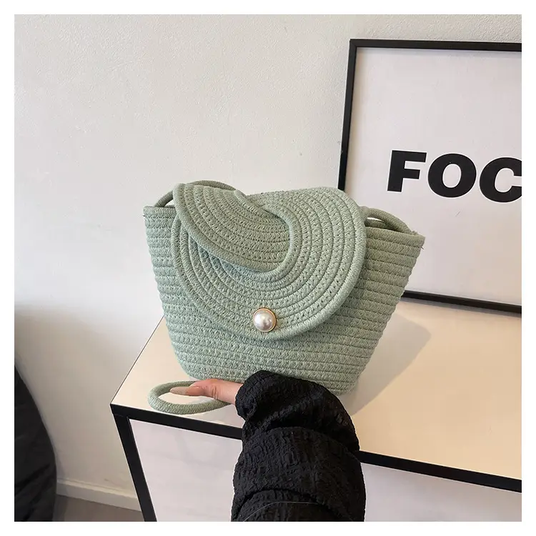 Pearl Flap Crossbody Bag Women Casual Mini Beach Bag — feature 33