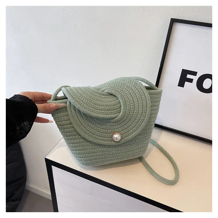 Pearl Flap Crossbody Bag Women Casual Mini Beach Bag — feature 34