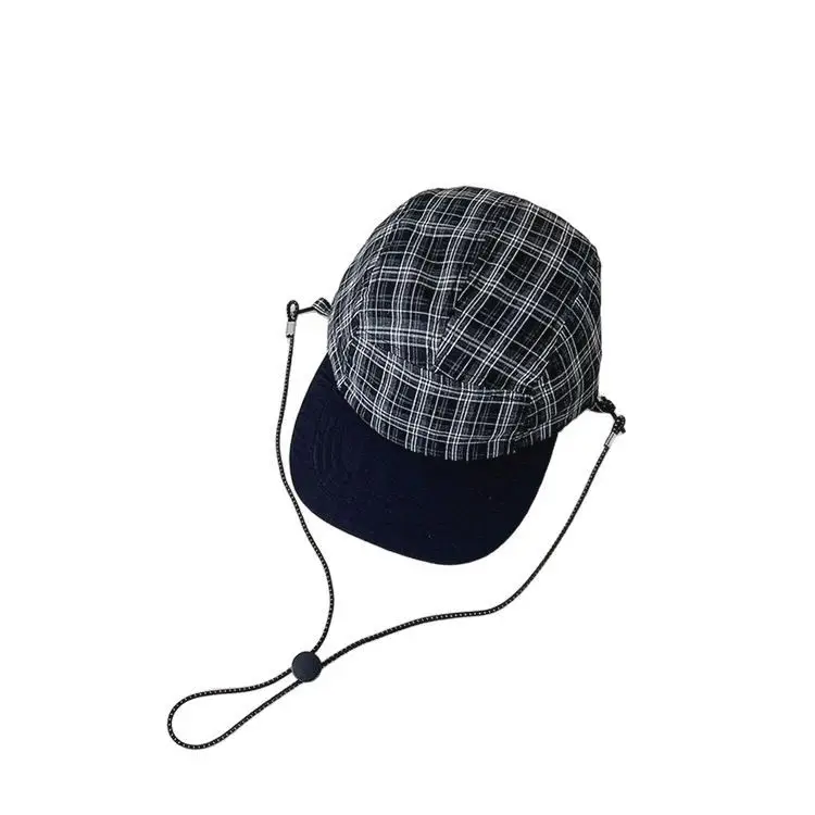 Children's Plaid Baseball Cap Spring Summer Outdoor Camping Sunshade Cap - Image 8