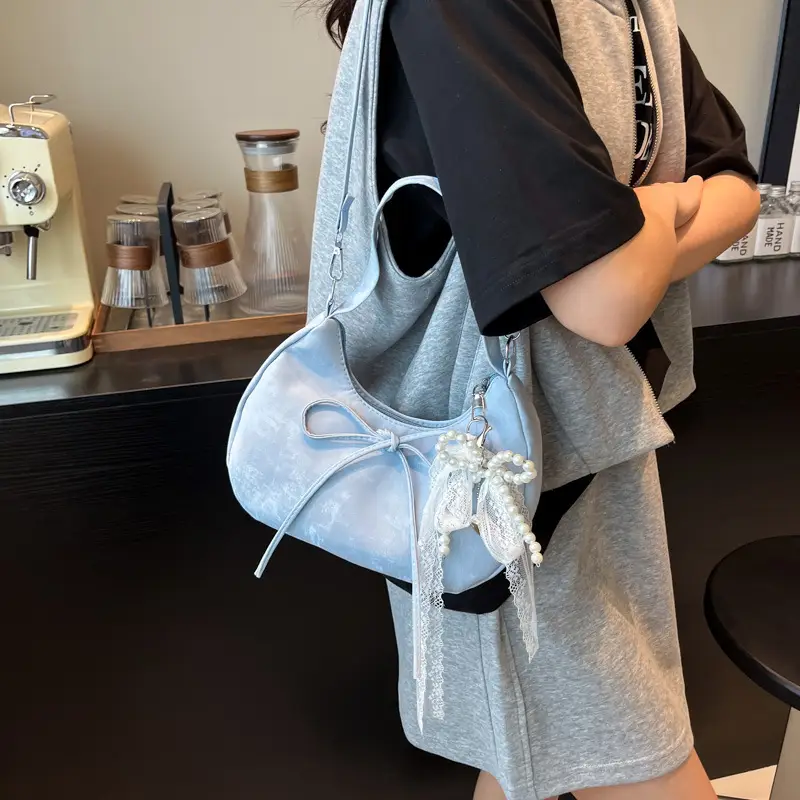 Pink Bow Satchel Bag for Women 2025 Summer - Image 7