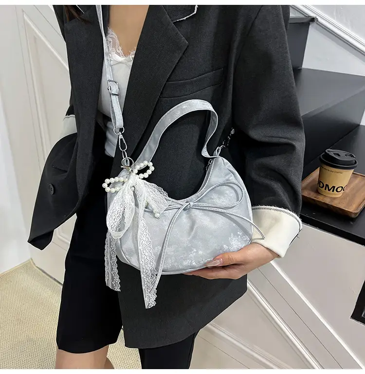 Pink Bow Satchel Bag for Women 2025 Summer — feature 11
