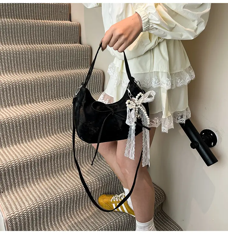 Pink Bow Satchel Bag for Women 2025 Summer — feature 19
