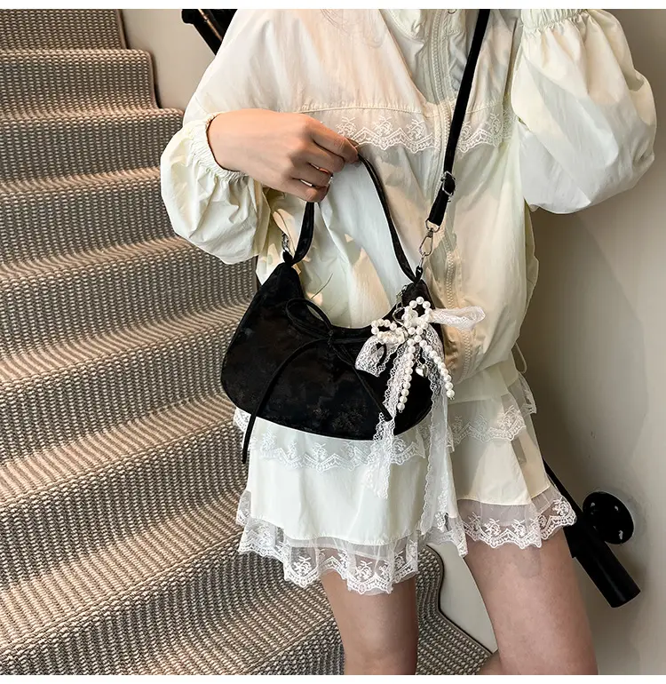 Pink Bow Satchel Bag for Women 2025 Summer — feature 20
