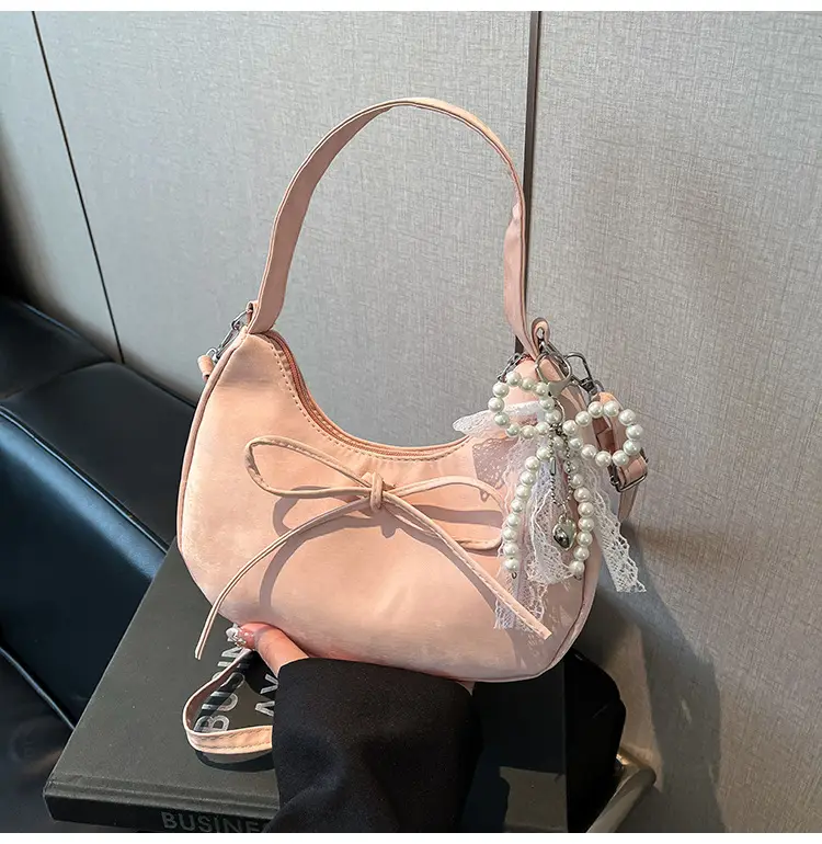Pink Bow Satchel Bag for Women 2025 Summer — feature 22