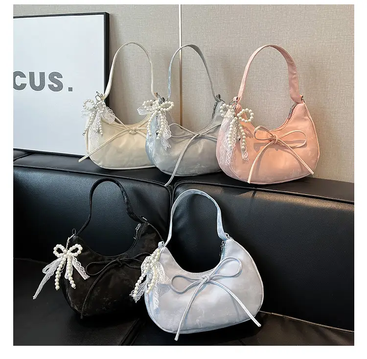 Pink Bow Satchel Bag for Women 2025 Summer — feature 27