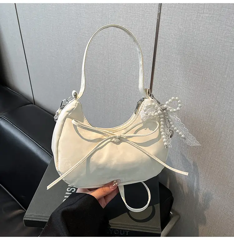Pink Bow Satchel Bag for Women 2025 Summer - Image 2