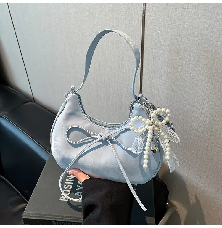 Pink Bow Satchel Bag for Women 2025 Summer - Image 4