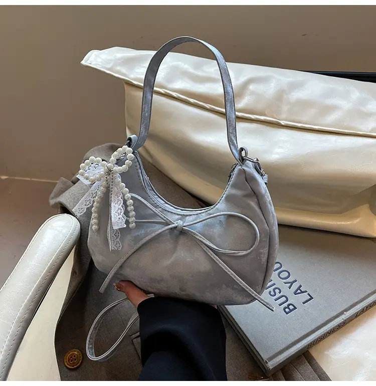 Pink Bow Satchel Bag for Women 2025 Summer - Image 5