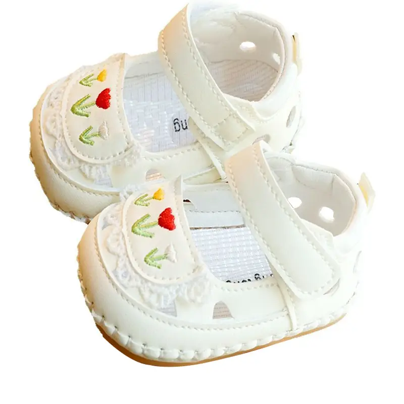 Baby Sandals White Embroidered 0-1 Years - Image 7