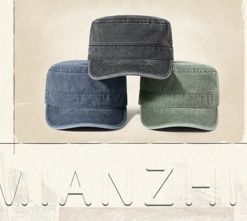 Spring Wash Cotton Men Hat with Back Closure — feature 15