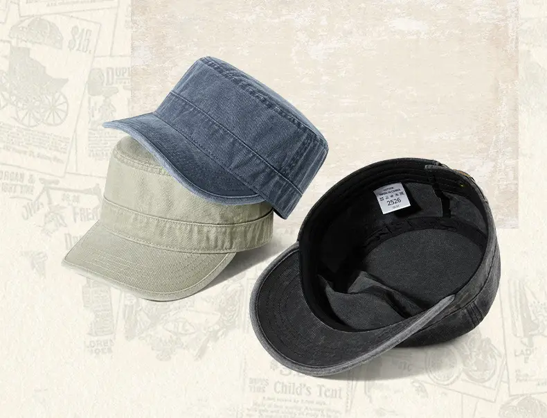 Spring Wash Cotton Men Hat with Back Closure — feature 16