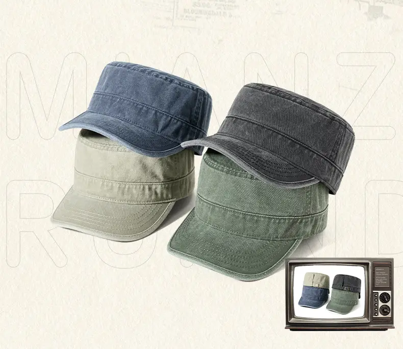 Spring Wash Cotton Men Hat with Back Closure — feature 17