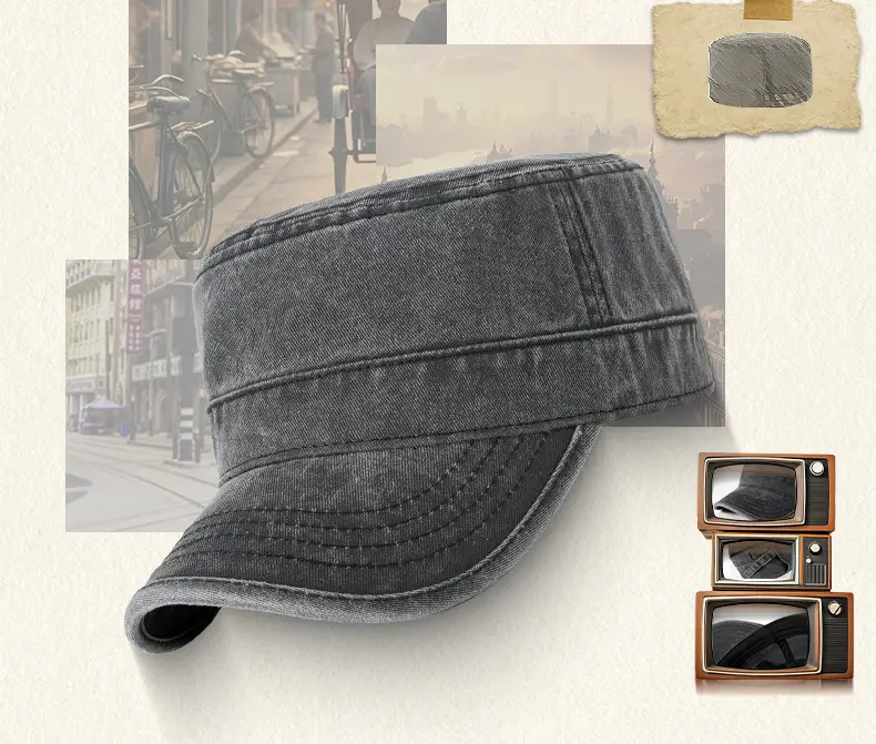Spring Wash Cotton Men Hat with Back Closure — feature 2