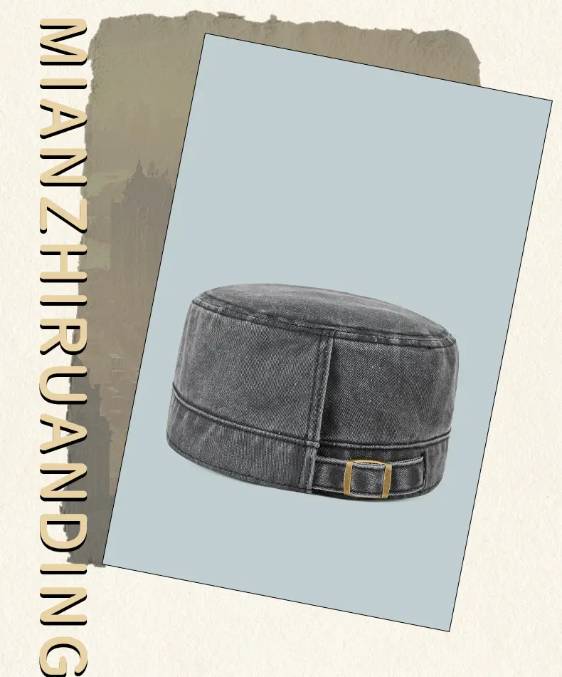Spring Wash Cotton Men Hat with Back Closure — feature 4
