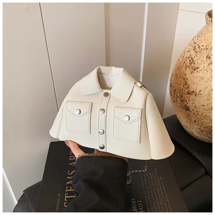 Women's Cream Shoulder Bag with Chain Crossbody Design — feature 28