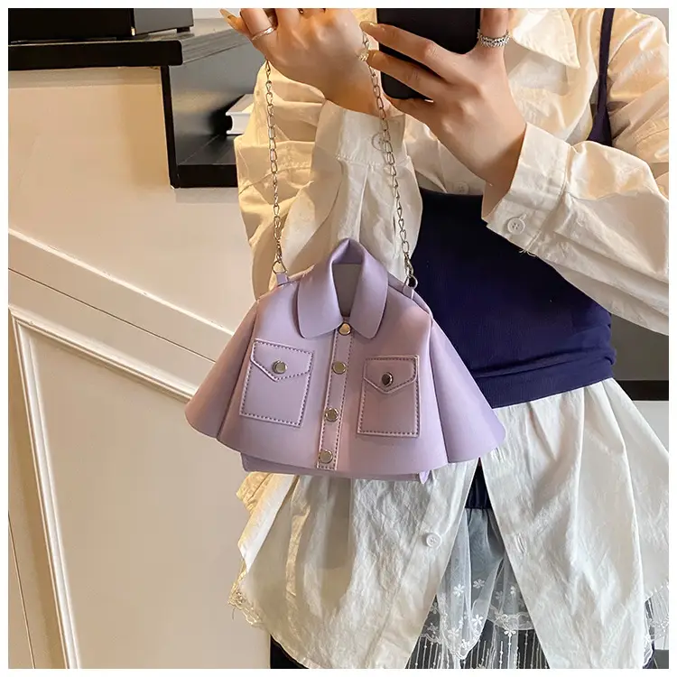 Women's Cream Shoulder Bag with Chain Crossbody Design — feature 6