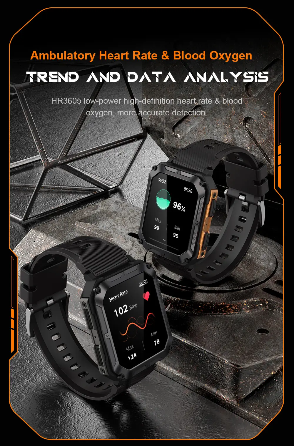 C20Pro Bluetooth Call Outdoor Rugged Sports Waterproof Pedometer Smartwatch — feature 14
