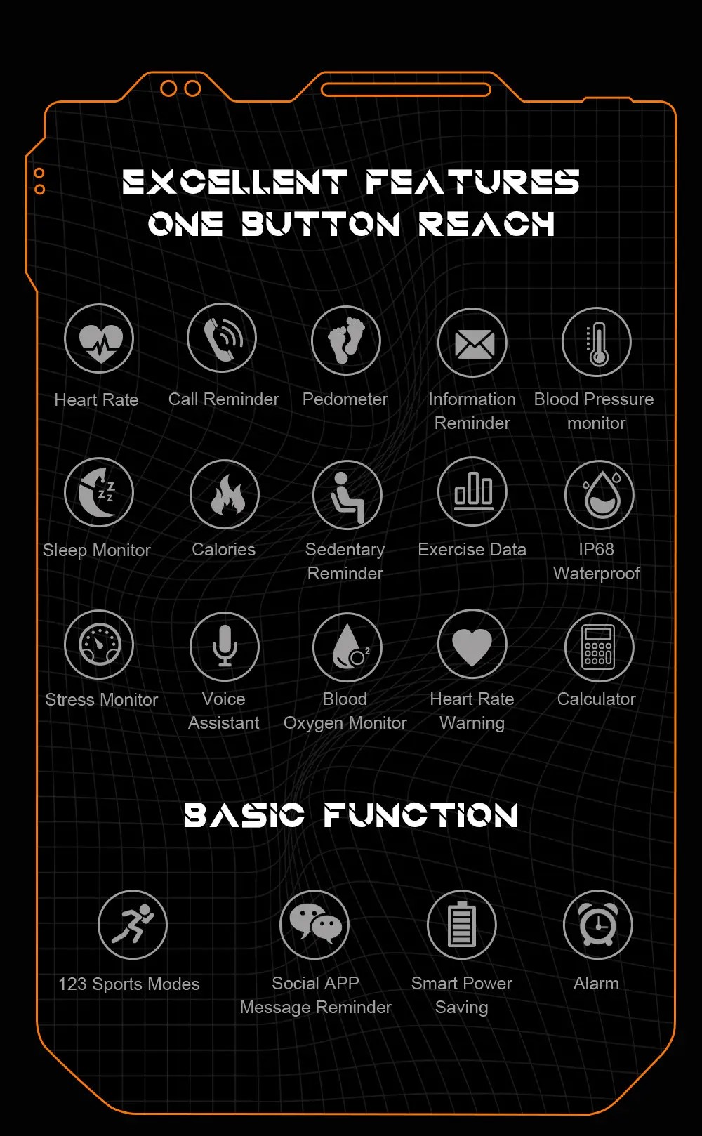 C20Pro Bluetooth Call Outdoor Rugged Sports Waterproof Pedometer Smartwatch — feature 5