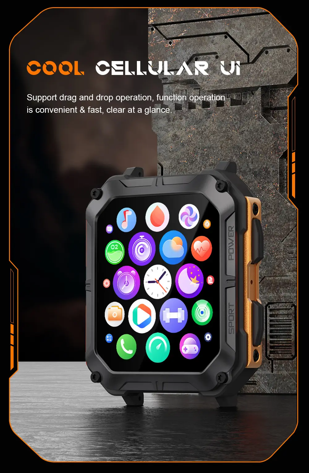 C20Pro Bluetooth Call Outdoor Rugged Sports Waterproof Pedometer Smartwatch — feature 9