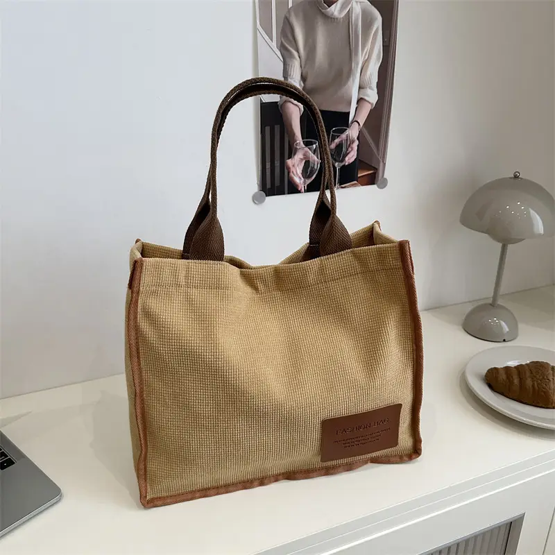 2025 Purple Canvas Tote Bag Large Capacity Women - Image 10