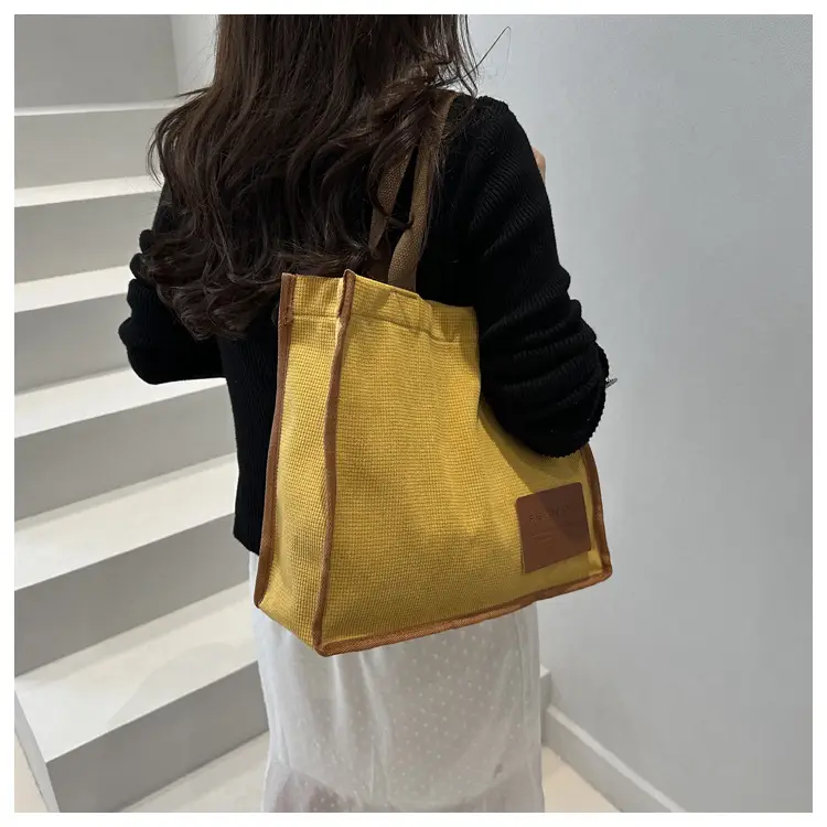 2025 Purple Canvas Tote Bag Large Capacity Women — feature 16