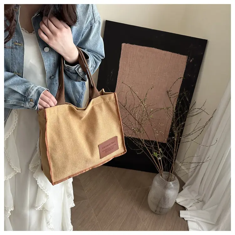 2025 Purple Canvas Tote Bag Large Capacity Women — feature 9