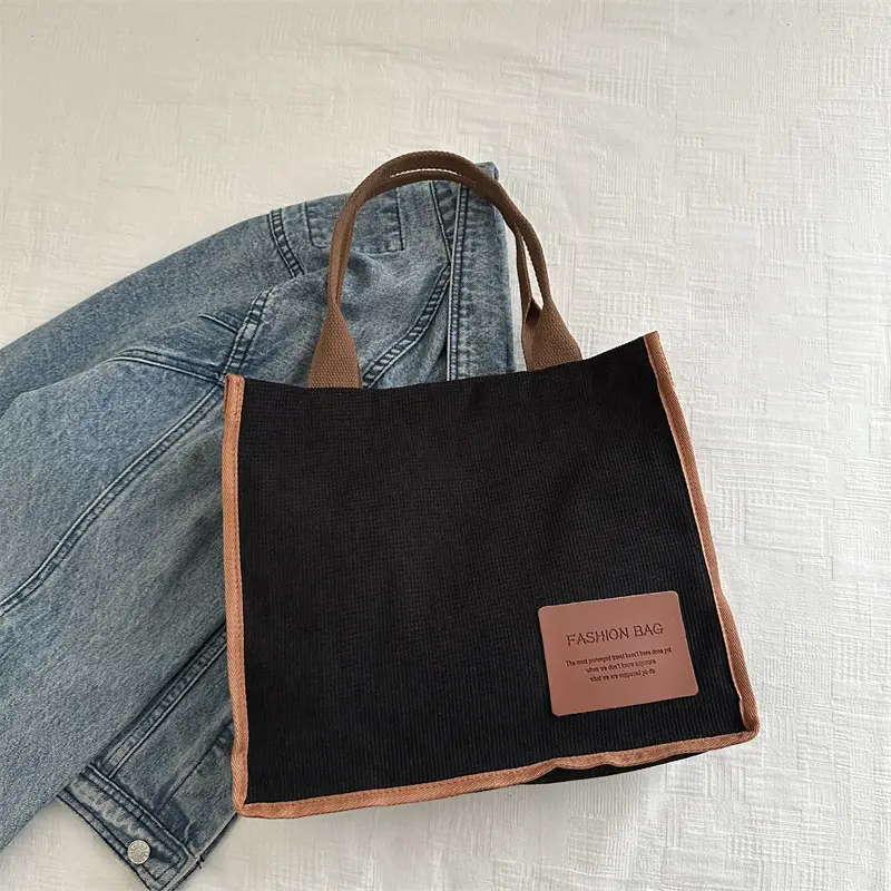 2025 Purple Canvas Tote Bag Large Capacity Women - Image 2